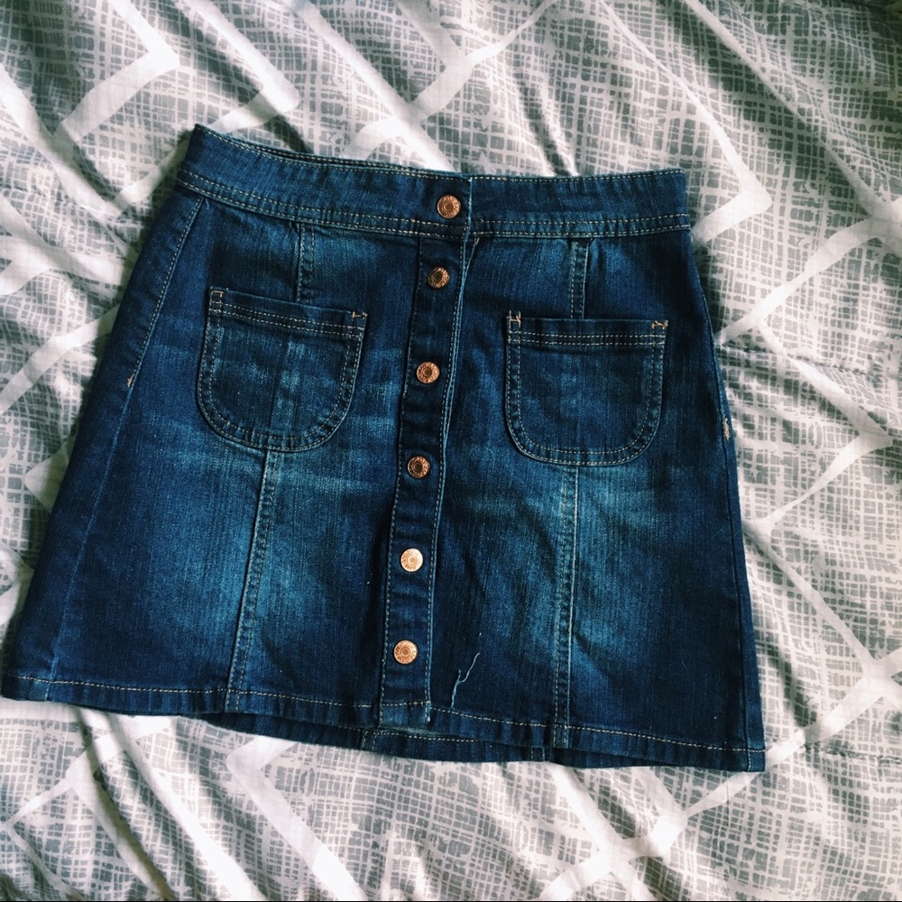 Denim mini skirt